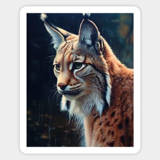 Oil Paint Hyperrealism: Amazing Zoo Lynx Sticker